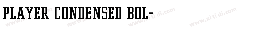 Player Condensed Bol字体转换